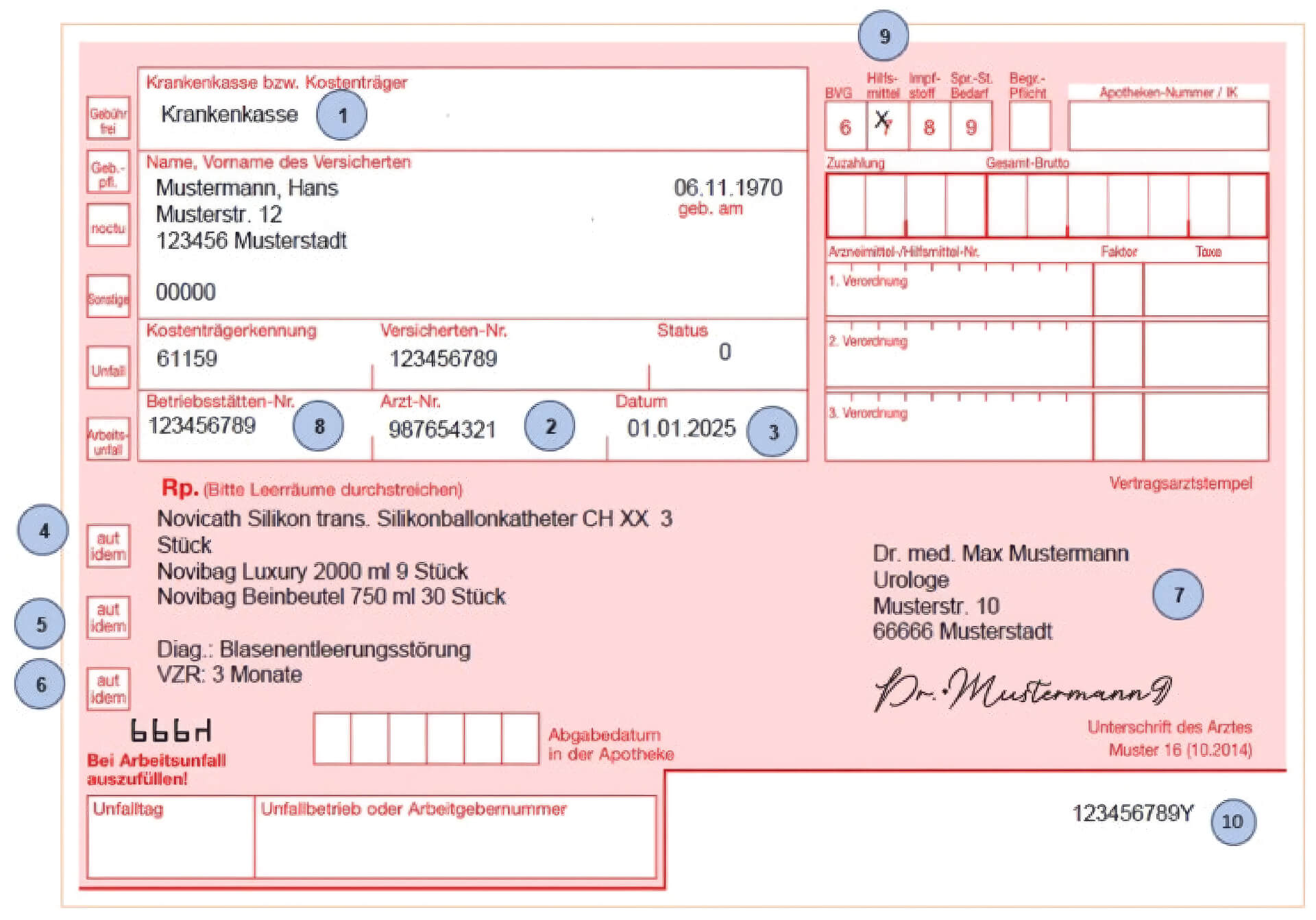 Rezept der Krankenkasse - Erläuterung wie man es richtig ausfüllt